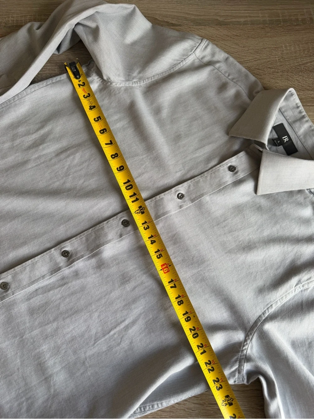Banana Republic Men's Gray Button Up Long Tailored Slim Fit Sleeve Shirt Size L